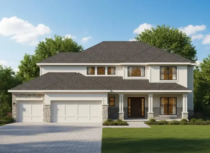 Traditional house plans 21-325 - front exterior, 2,611 sq ft, 4 bed, 3 bath house plans | Monster House Plans