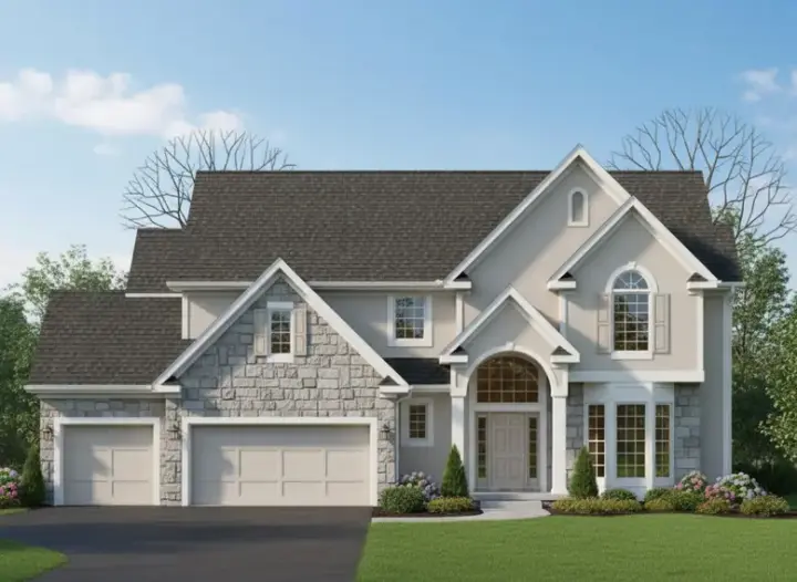 Traditional house plans 21-333 - front exterior, 2,744 sq ft, 4 bed, 3 bath house plans | Monster House Plans