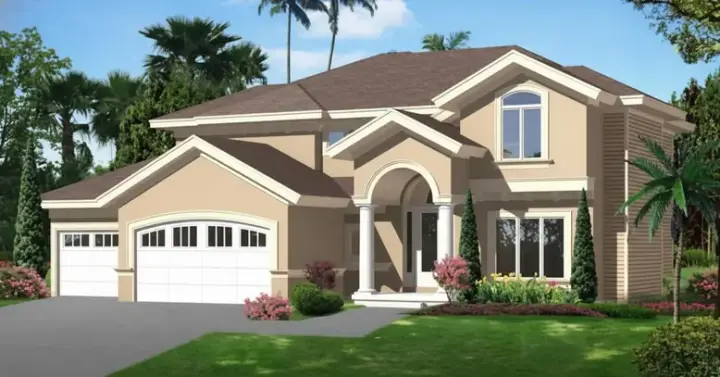 Traditional house plans 21-334 - front exterior, 2,722 sq ft, 4 bed, 3 bath house plans | Monster House Plans