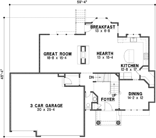 Main Floor Plan: 21-334