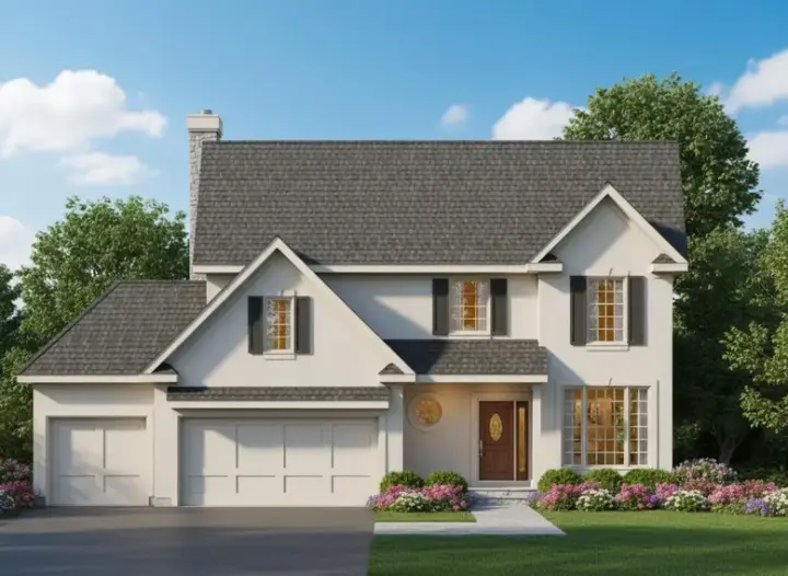 Traditional house plans 21-335 - front exterior, 2,402 sq ft, 4 bed, 3 bath house plans | Monster House Plans