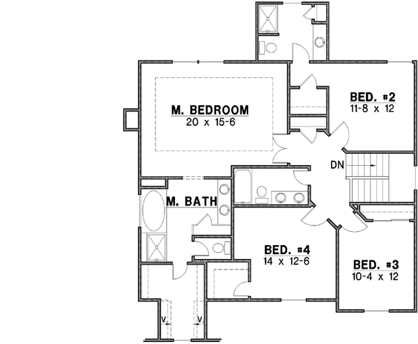 Upper/Second Floor Plan: 21-335