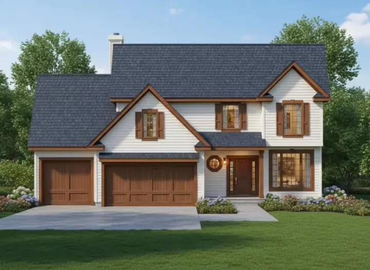 Traditional house plans 21-336 - front exterior, 2,464 sq ft, 4 bed, 3 bath house plans | Monster House Plans