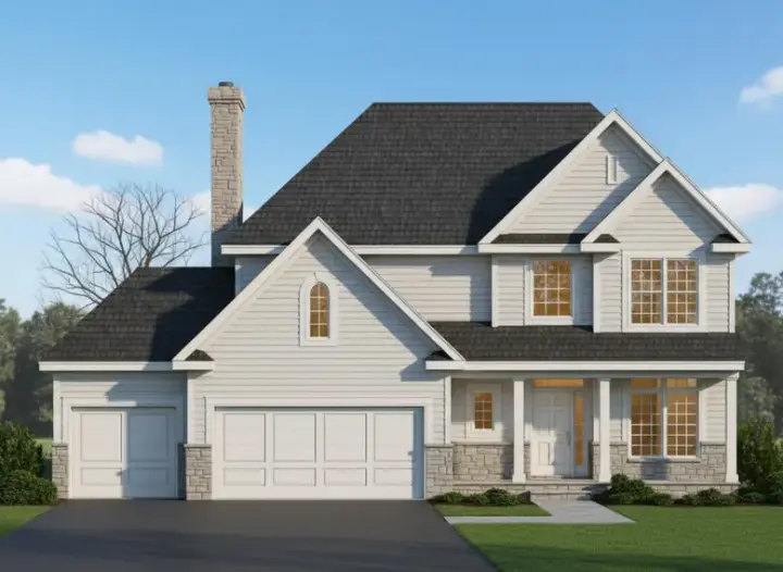 Traditional house plans 21-337 - front exterior, 2,406 sq ft, 4 bed, 3 bath house plans | Monster House Plans