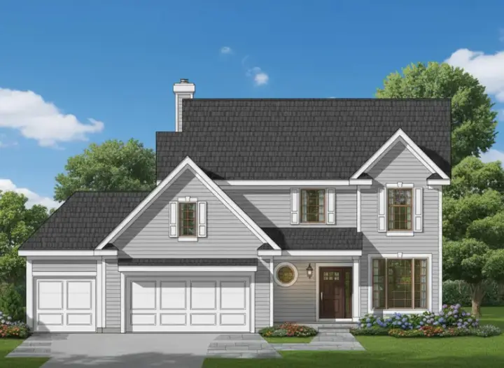 Traditional house plans 21-340 - front exterior, 1,908 sq ft, 4 bed, 2 bath house plans | Monster House Plans