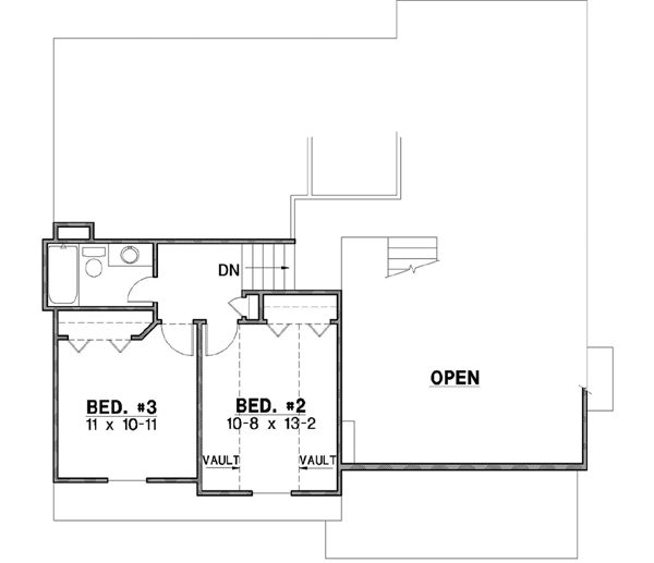 Upper/Second Floor Plan: 21-350