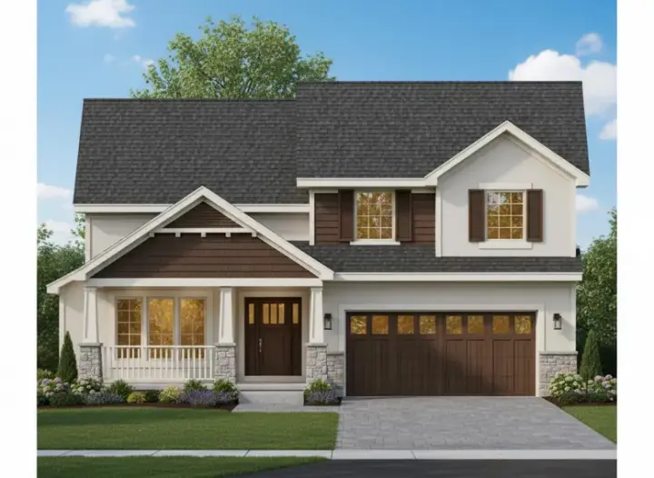 Traditional house plans 21-353 - front exterior, 1,610 sq ft, 3 bed, 2 bath house plans | Monster House Plans