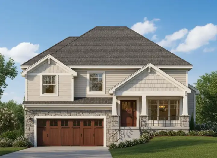 Craftsman house plans 21-354 - front exterior, 1,407 sq ft, 3 bed, 2 bath house plans | Monster House Plans