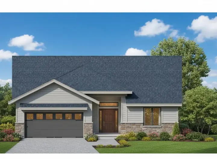 Traditional house plans 21-359 - front exterior, 1,734 sq ft, 3 bed, 2 bath house plans | Monster House Plans