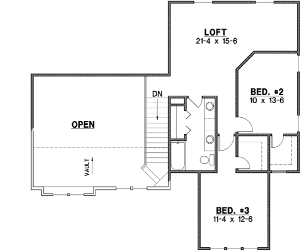 Upper/Second Floor Plan: 21-362