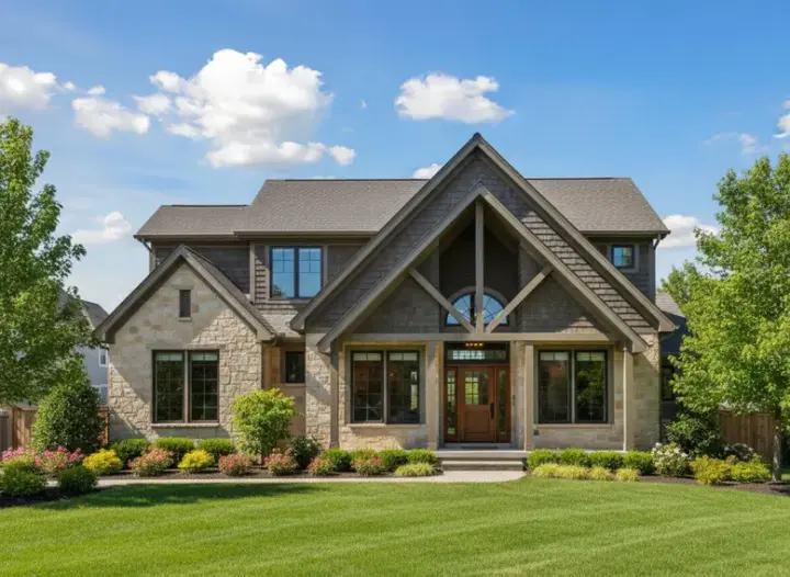 Contemporary house plans 21-364 - front exterior, 1,670 sq ft, 3 bed, 3 bath house plans | Monster House Plans