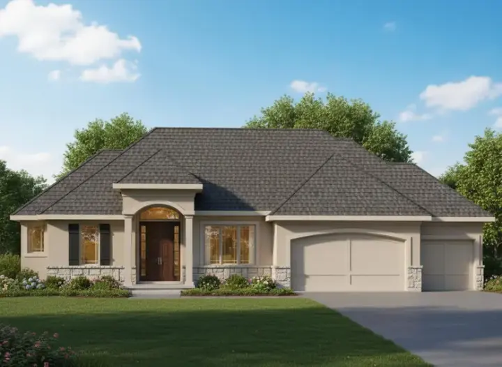 Traditional house plans 21-367 - front exterior, 2,968 sq ft, 4 bed, 3 bath house plans | Monster House Plans