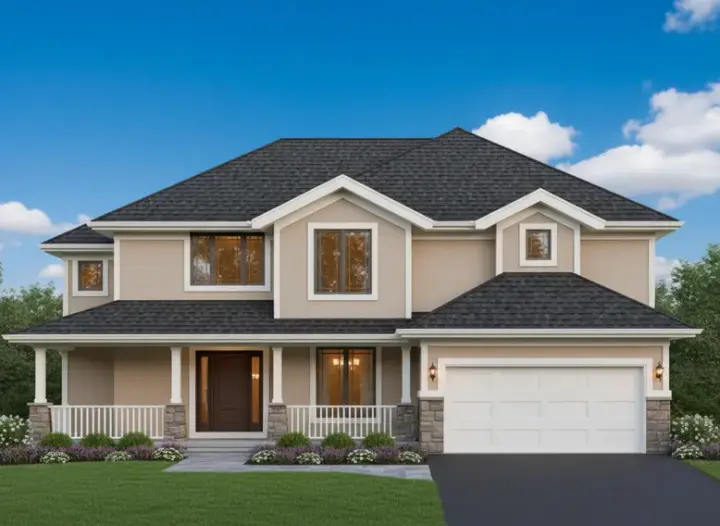 Traditional house plans 21-386 - front exterior, 2,545 sq ft, 4 bed, 3 bath house plans | Monster House Plans
