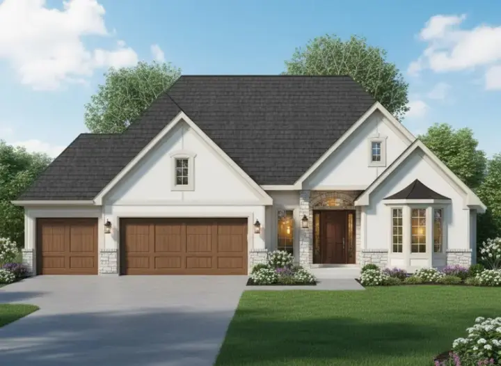Traditional house plans 21-392 - front exterior, 2,847 sq ft, 4 bed, 3 bath house plans | Monster House Plans