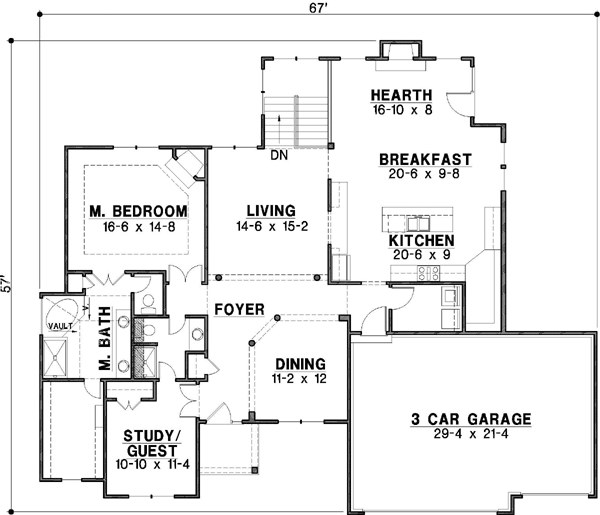 Main Floor Plan: 21-398