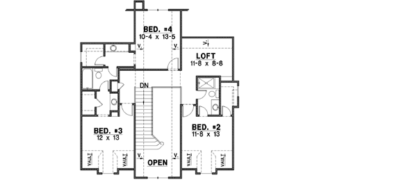 Upper/Second Floor Plan: 21-400