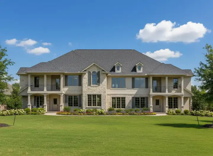 Traditional house plans 21-405 - front exterior, 9,402 sq ft, 20 bed, 20 bath house plans | Monster House Plans