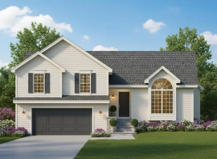 Traditional house plans 21-412 - front exterior, 1,390 sq ft, 3 bed, 2 bath house plans | Monster House Plans