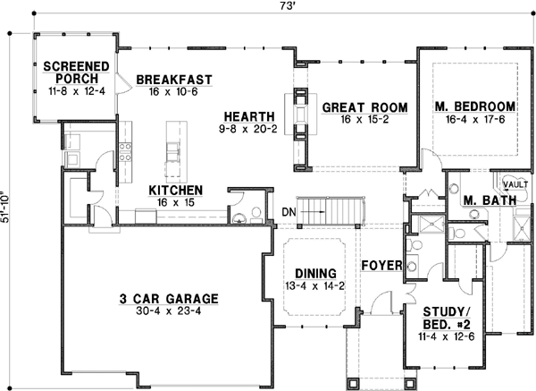 Main Floor Plan: 21-417