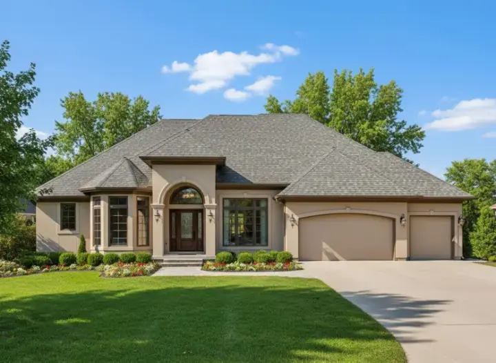 Traditional house plans 21-420 - front exterior, 3,856 sq ft, 4 bed, 4 bath house plans | Monster House Plans