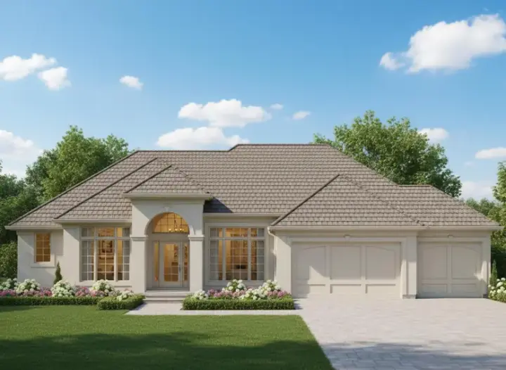 Traditional house plans 21-424 - front exterior, 4,032 sq ft, 4 bed, 4 bath house plans | Monster House Plans