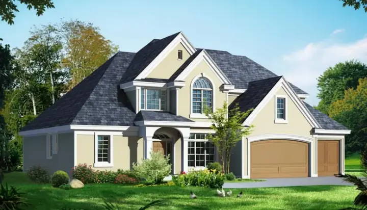 Traditional house plans 21-426 - front exterior, 3,131 sq ft, 4 bed, 3 bath house plans | Monster House Plans