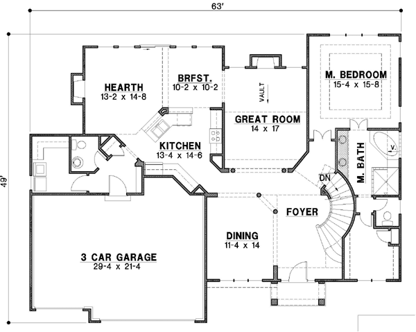 Main Floor Plan: 21-427