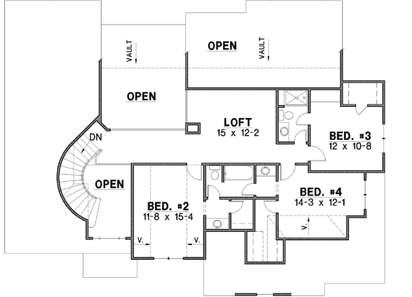 Upper/Second Floor Plan: 21-429