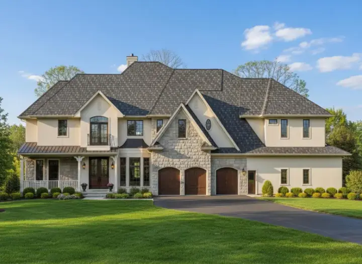 Traditional house plans 21-431 - front exterior, 5,676 sq ft, 4 bed, 4 bath house plans | Monster House Plans