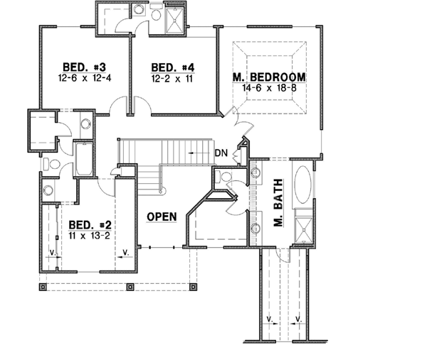 Upper/Second Floor Plan: 21-434