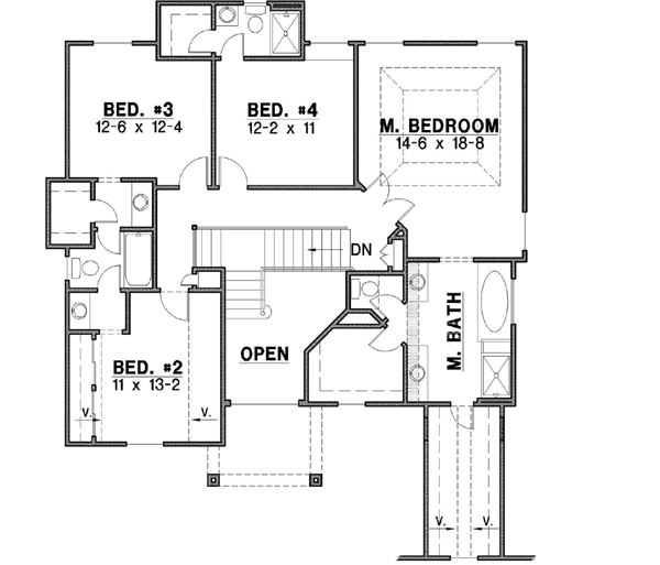Upper/Second Floor Plan: 21-435