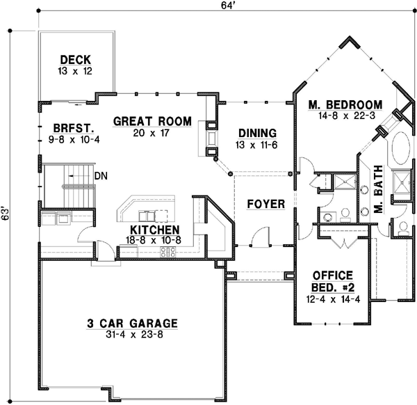 Main Floor Plan: 21-438