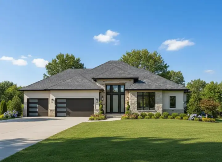 Traditional house plans 21-443 - front exterior, 4,156 sq ft, 4 bed, 3 bath house plans | Monster House Plans