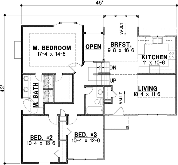 Main Floor Plan: 21-445