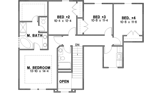 Upper/Second Floor Plan: 21-450