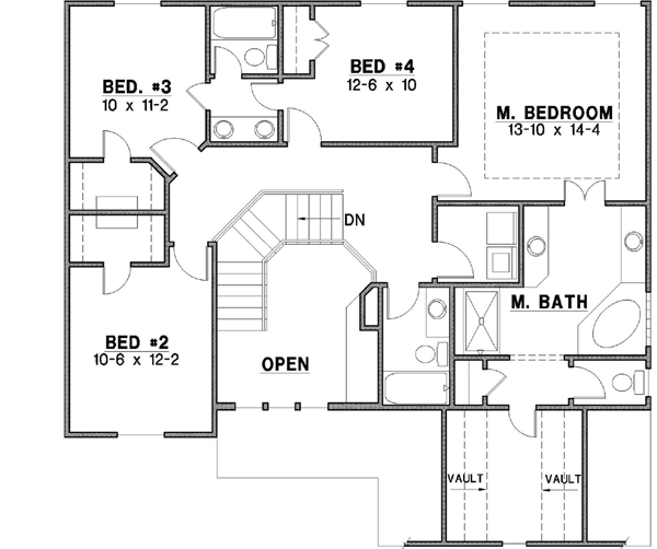 Upper/Second Floor Plan: 21-456