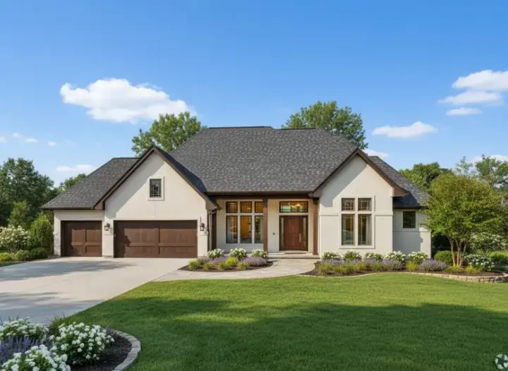 Traditional house plans 21-457 - front exterior, 3,002 sq ft, 4 bed, 2 bath house plans | Monster House Plans