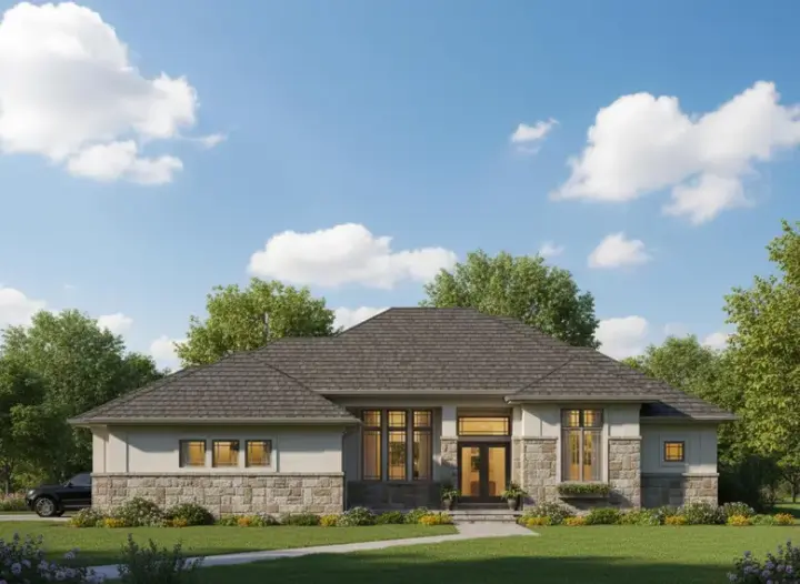 Traditional house plans 21-459 - front exterior, 2,565 sq ft, 4 bed, 4 bath house plans | Monster House Plans
