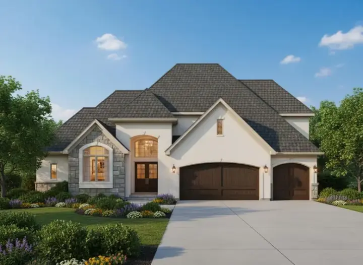 Traditional house plans 21-472 - front exterior, 2,803 sq ft, 4 bed, 4 bath house plans | Monster House Plans