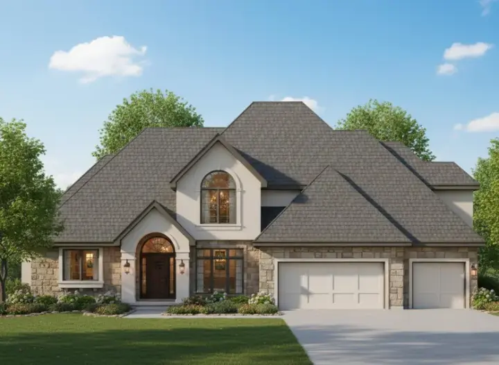 Traditional house plans 21-476 - front exterior, 4,258 sq ft, 4 bed, 4 bath house plans | Monster House Plans