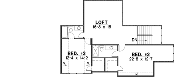 Upper/Second Floor Plan: 21-476