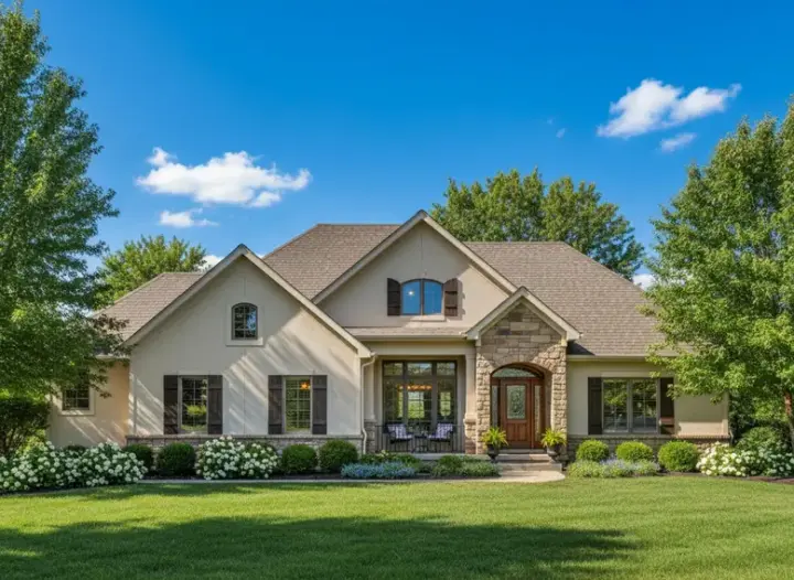 Traditional house plans 21-482 - front exterior, 3,754 sq ft, 4 bed, 4 bath house plans | Monster House Plans