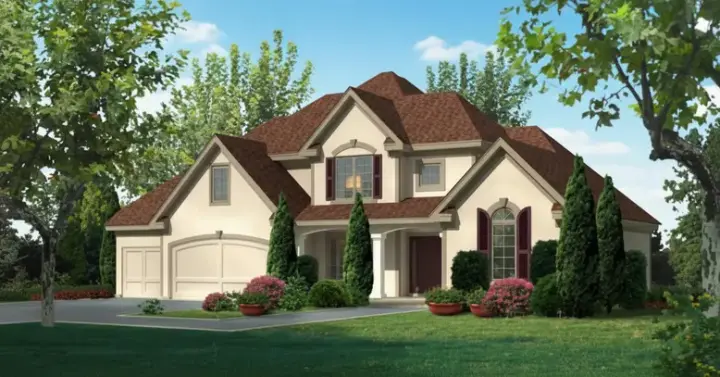 Traditional house plans 21-484 - front exterior, 2,738 sq ft, 4 bed, 3 bath house plans | Monster House Plans