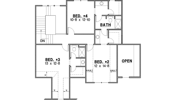 Upper/Second Floor Plan: 21-484