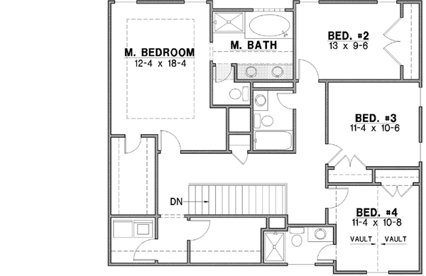 Upper/Second Floor Plan: 21-485