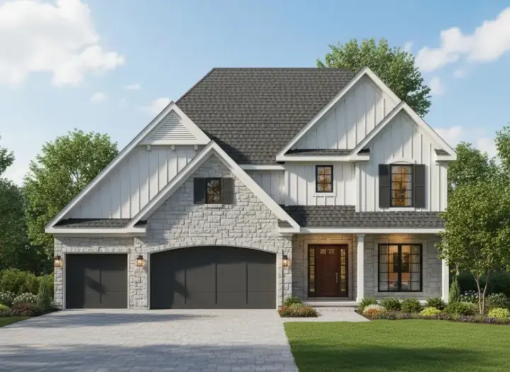Traditional house plans 21-486 - front exterior, 2,353 sq ft, 4 bed, 3 bath house plans | Monster House Plans