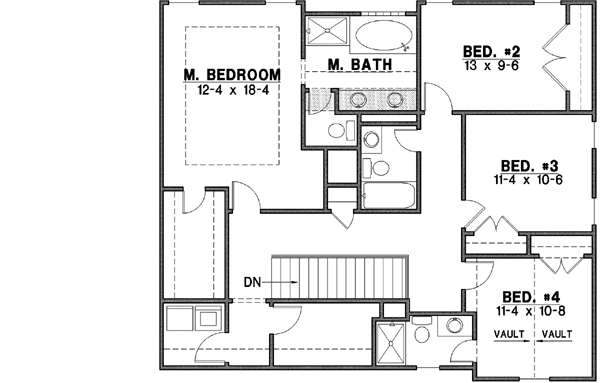 Upper/Second Floor Plan: 21-486