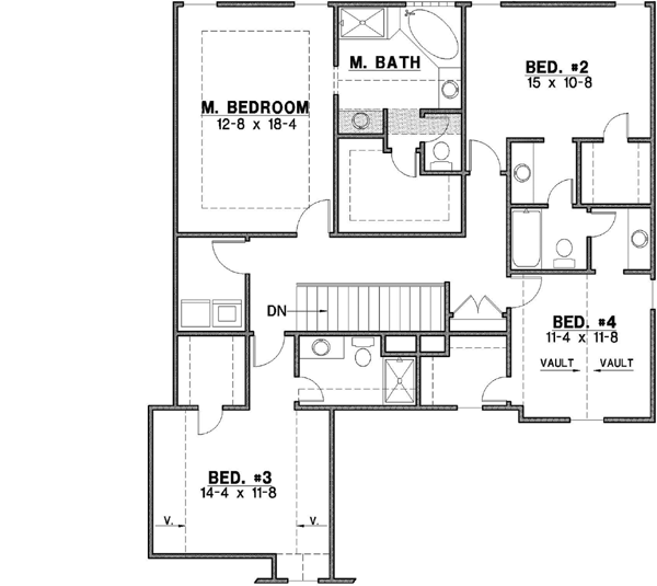 Upper/Second Floor Plan: 21-487