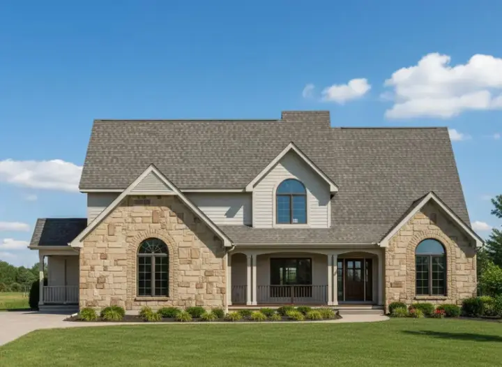 Country house plans 21-490 - front exterior, 3,940 sq ft, 5 bed, 3 bath house plans | Monster House Plans