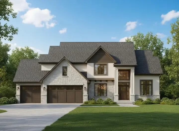 Traditional house plans 21-494 - front exterior, 3,245 sq ft, 4 bed, 3 bath house plans | Monster House Plans